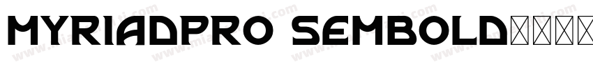 myriadpro sembold字体转换